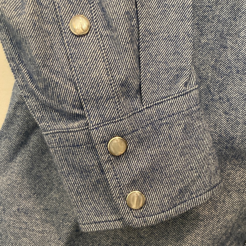 J. Crew Womens Western Snapfront Blue Shirt  6 NWT - Picture 4 of 10